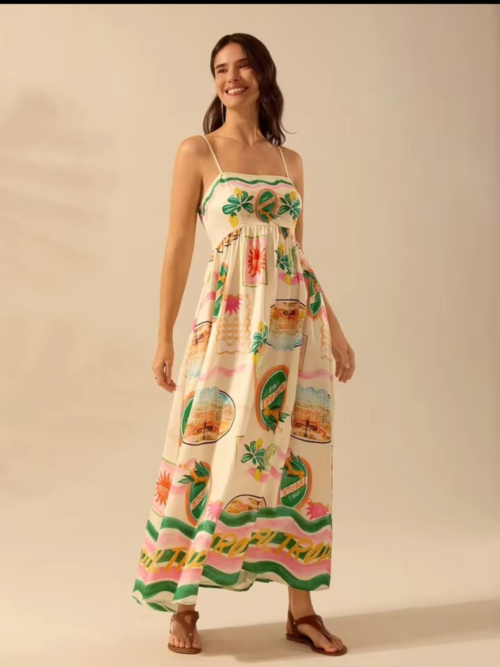 Shein Cajuni Boho al Print Vacation Dress